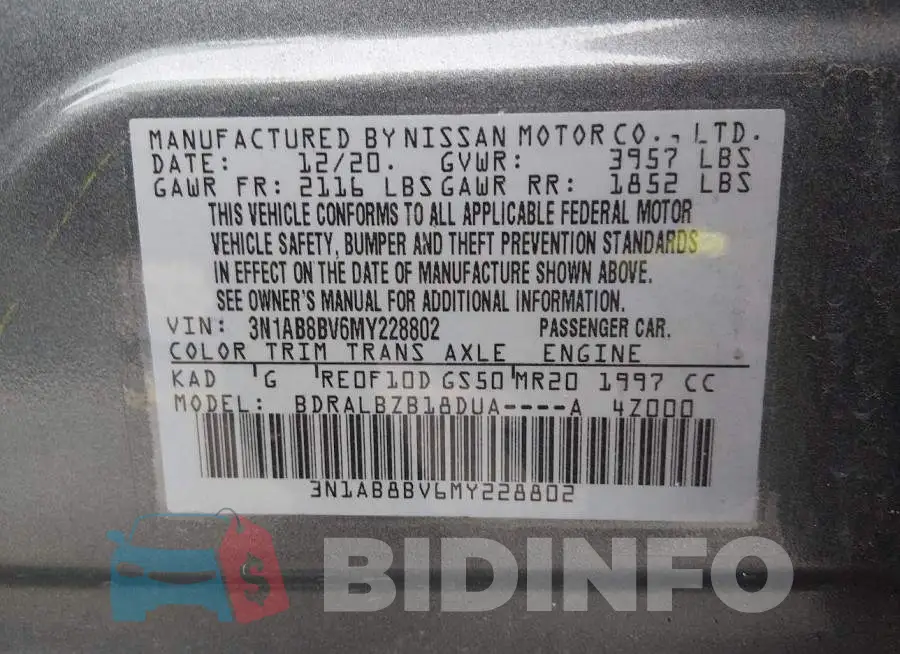 3N1AB8BV6MY228802 Photo# 9