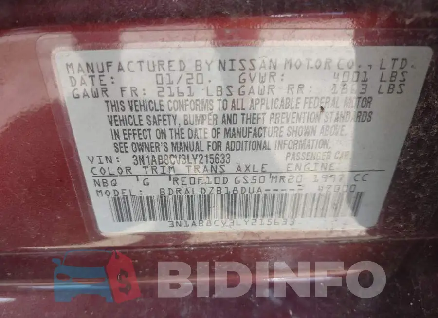 3N1AB8CV3LY215633 Photo# 9