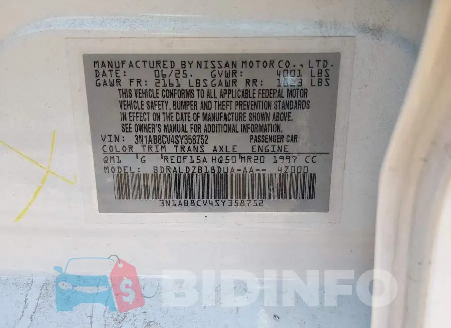 3N1AB8CV4SY358752 Photo# 9