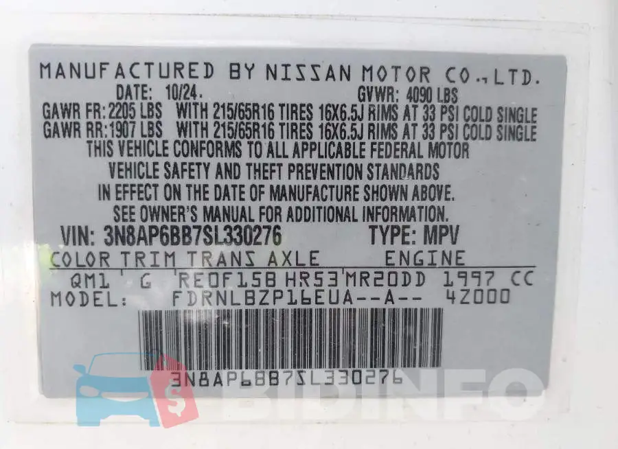 3N8AP6BB7SL330276 Photo# 9