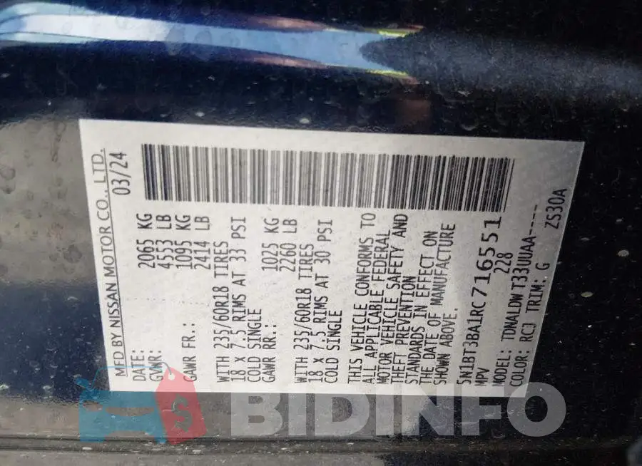5N1BT3BA1RC716551 Photo# 9