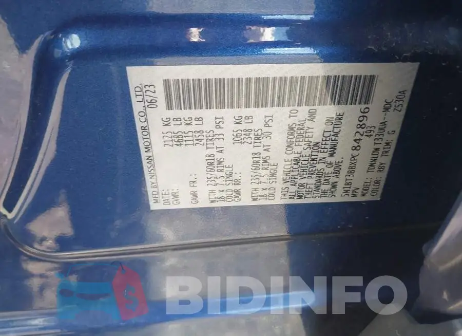 5N1BT3BBXPC842896 Photo# 9