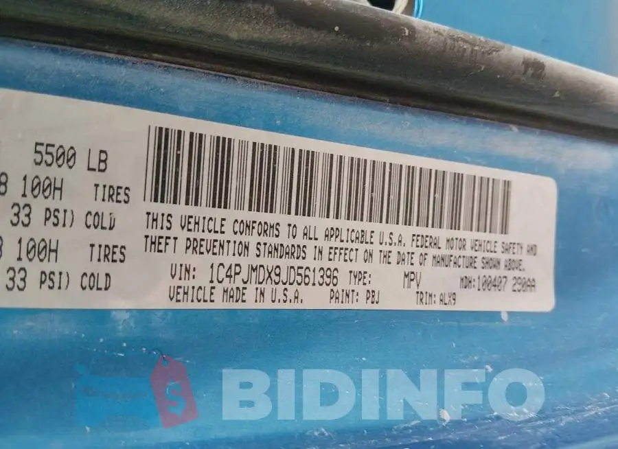 1C4PJMDX9JD561396 Photo# 9