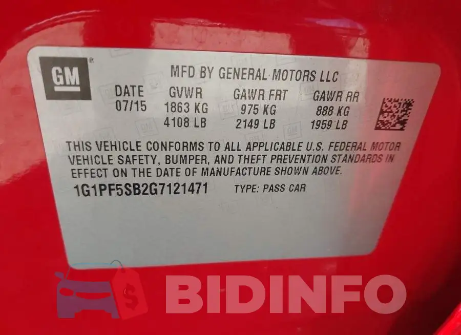 1G1PF5SB2G7121471 Photo# 9