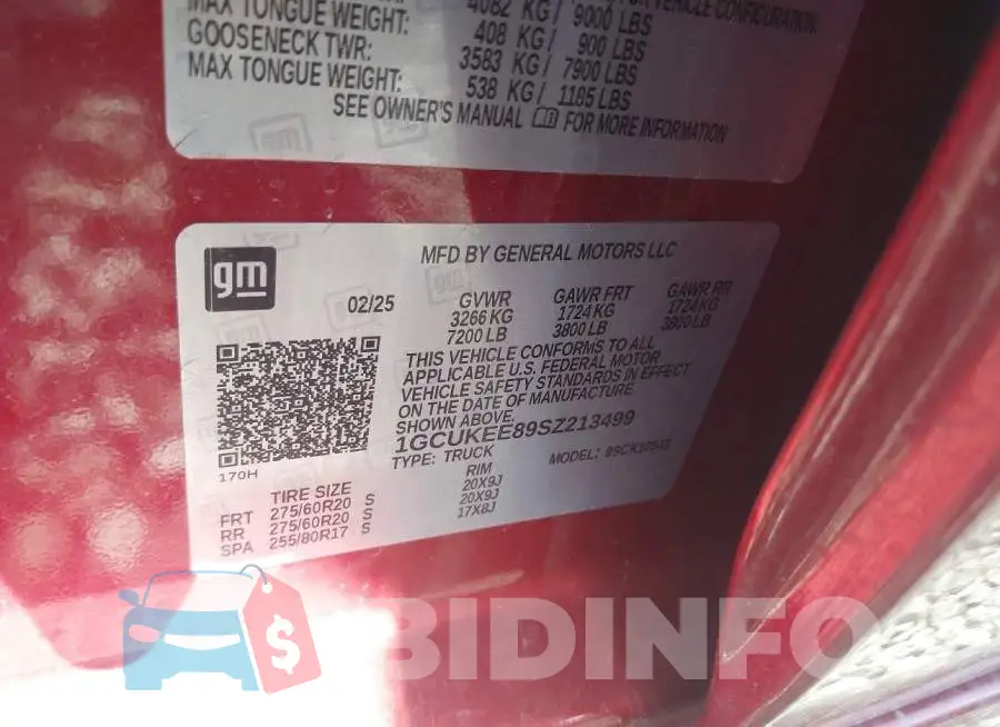 1GCUKEE89SZ213499 Photo# 9