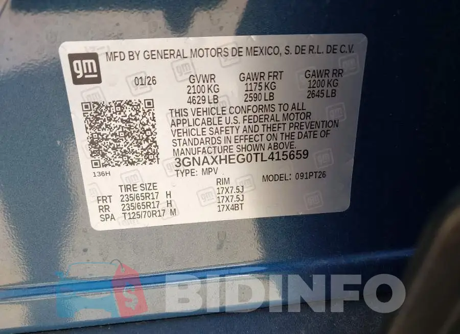3GNAXHEG0TL415659 Photo# 9