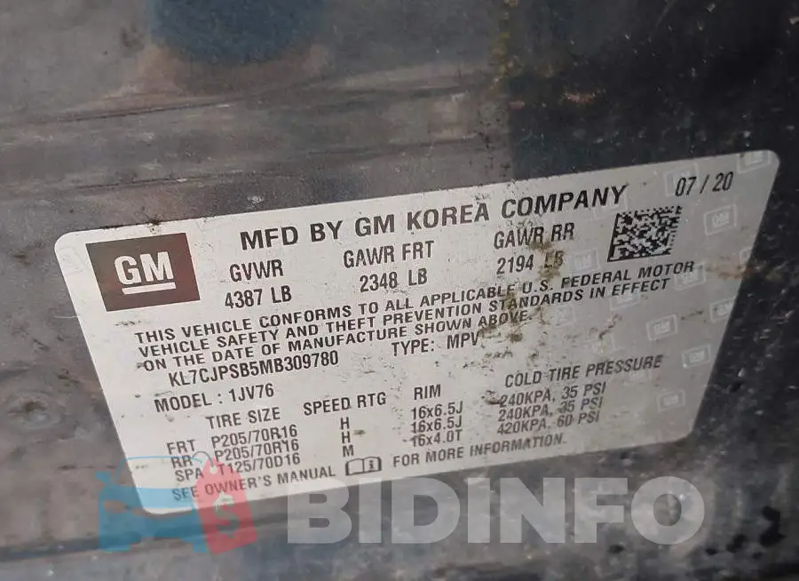 KL7CJPSB5MB309780 Photo# 9