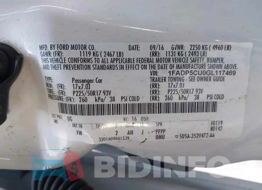 1FADP5CU0GL117469 Photo# 9