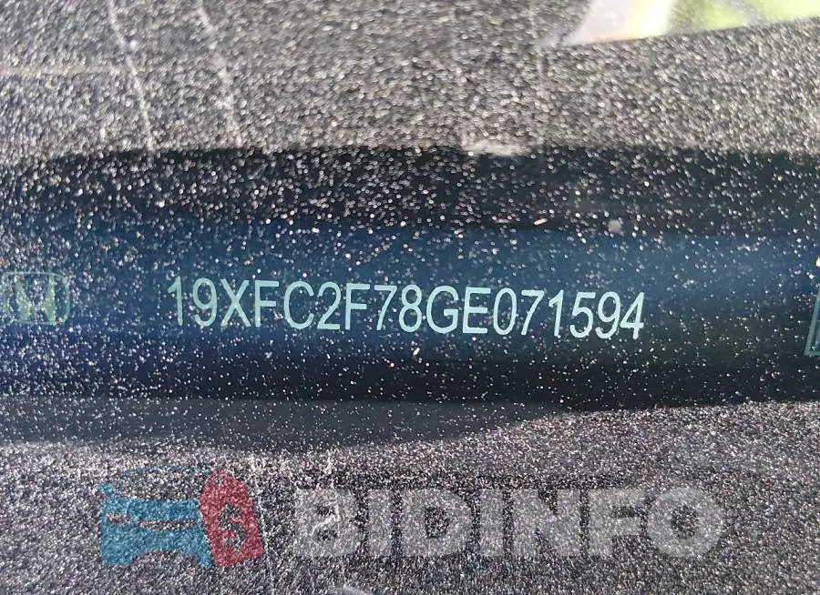 19XFC2F78GE071594 Photo# 9