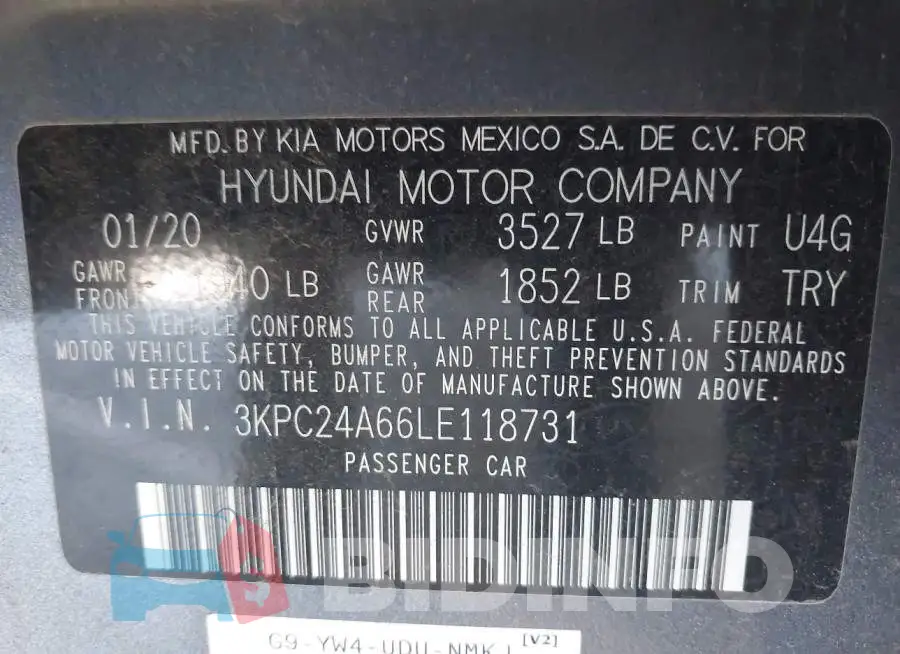 3KPC24A66LE118731 Photo# 9