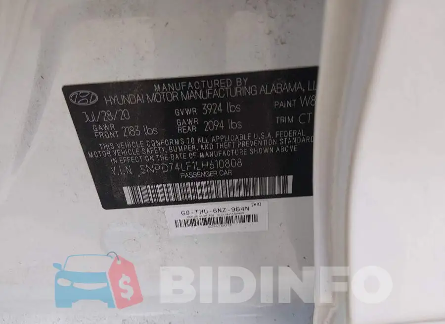 5NPD74LF1LH610808 Photo# 9