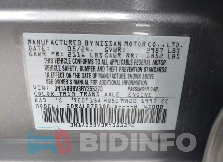 3N1AB8BV3RY355370 Photo# 9