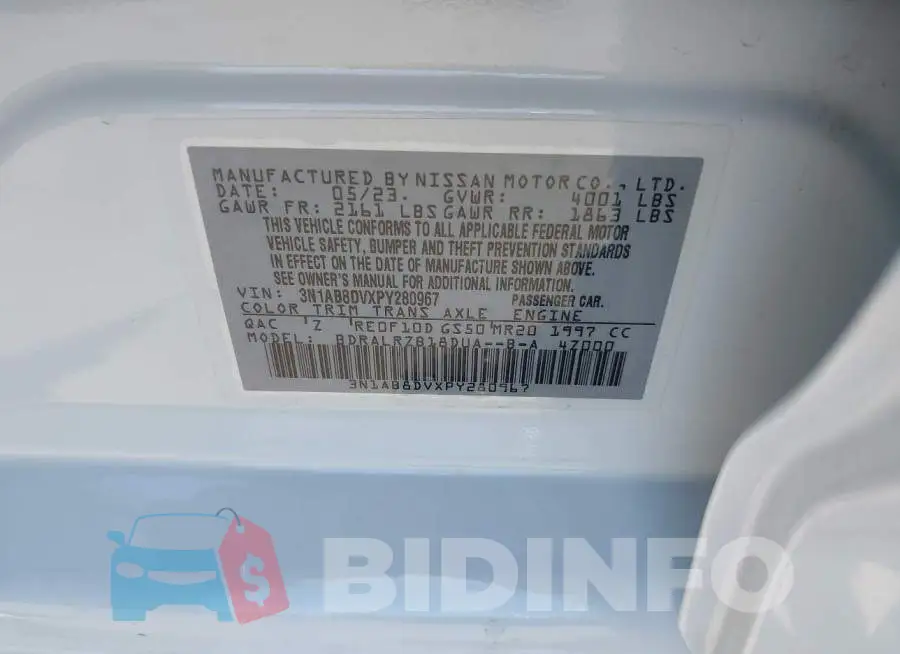 3N1AB8DVXPY280967 Photo# 9