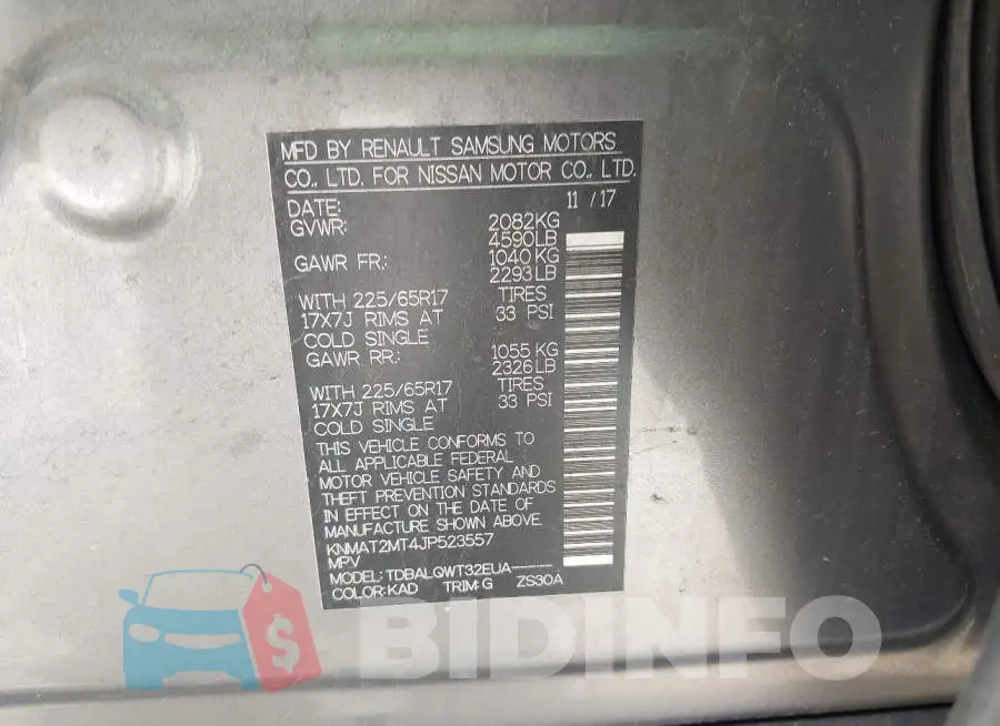 KNMAT2MT4JP523557 Photo# 9
