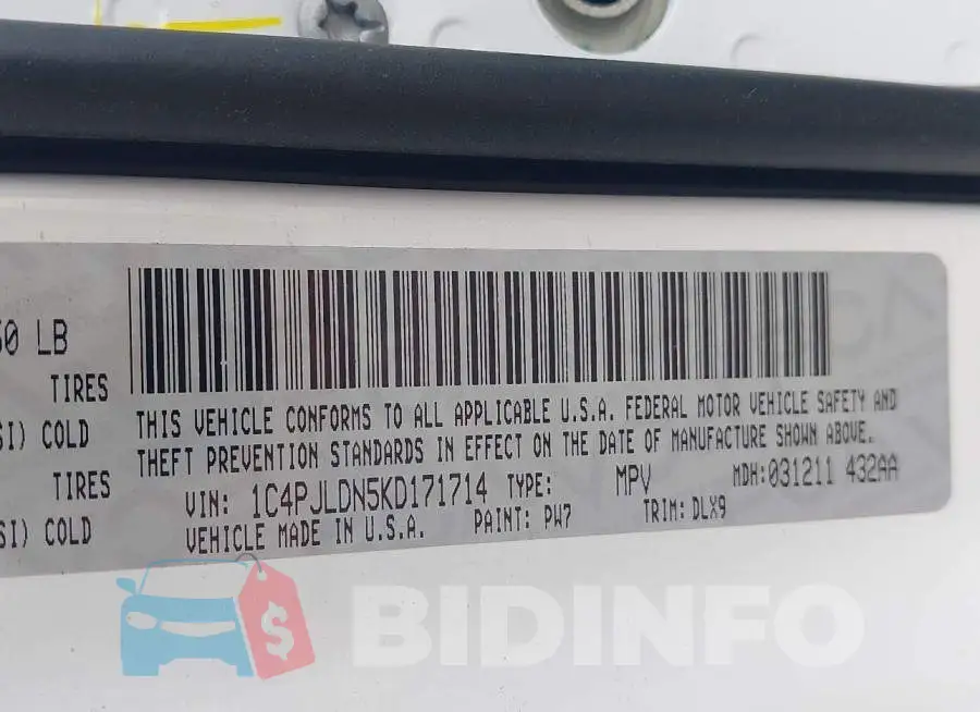 1C4PJLDN5KD171714 Photo# 9