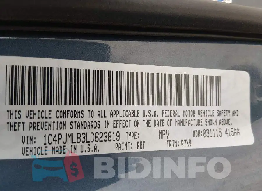 1C4PJMLB3LD623819 Photo# 9