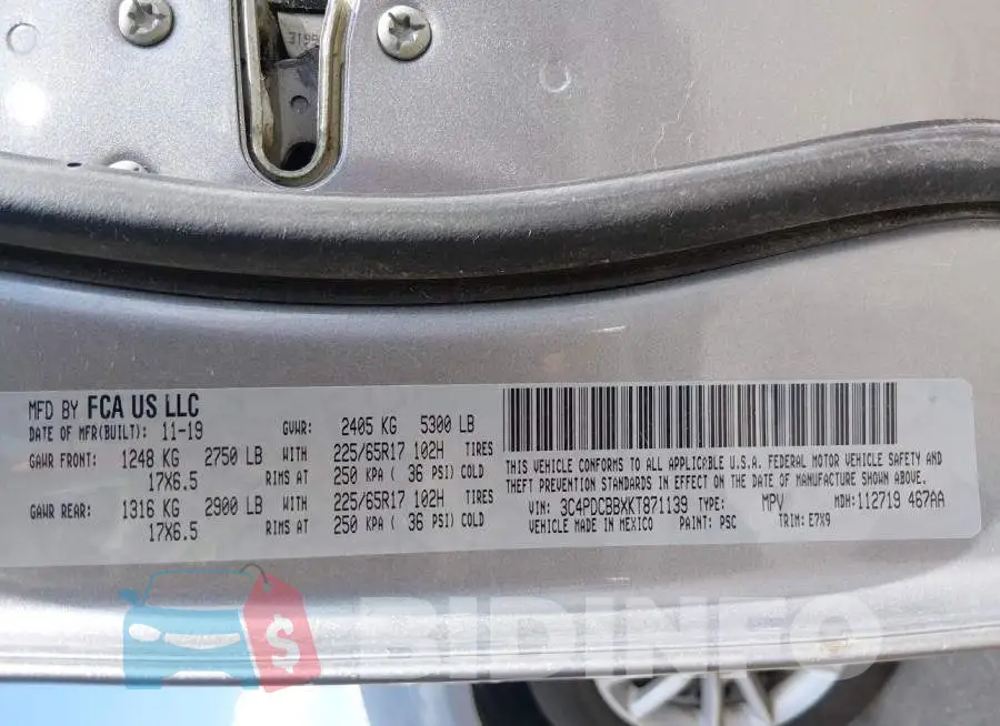 3C4PDCBBXKT871139 Photo# 9