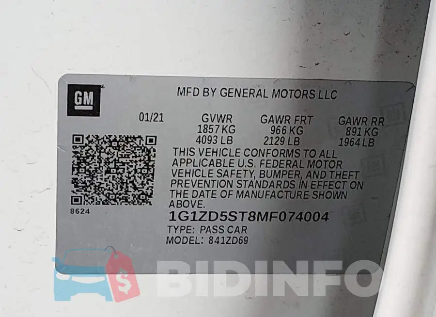 1G1ZD5ST8MF074004 Photo# 9