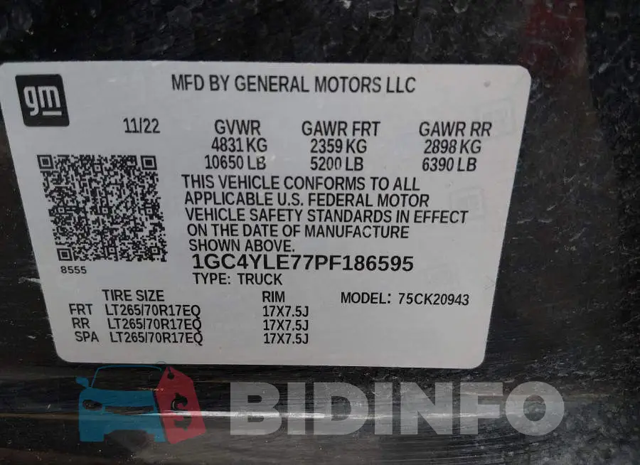 1GC4YLE77PF186595 Photo# 9