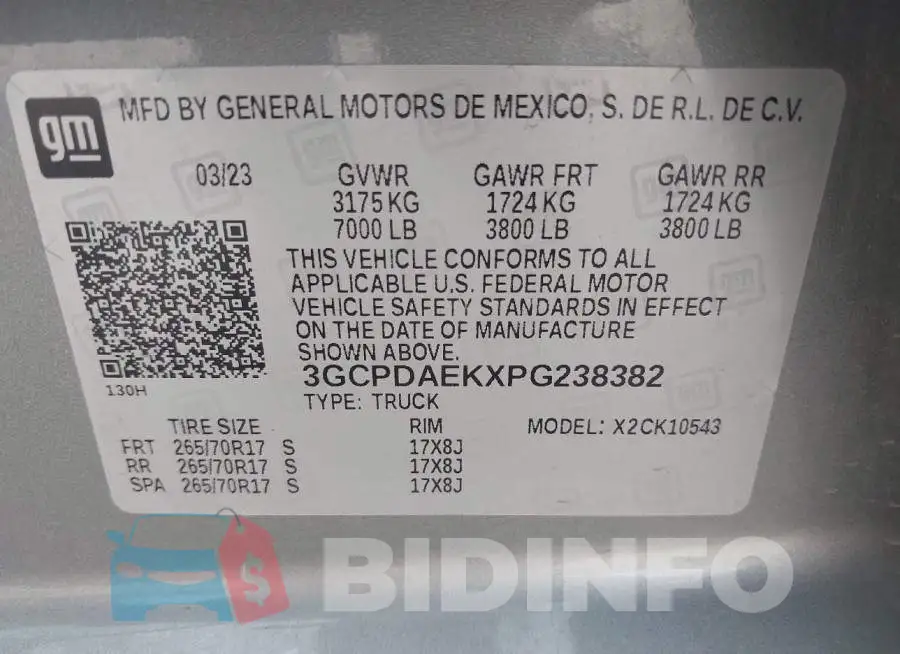 3GCPDAEKXPG238382 Photo# 9