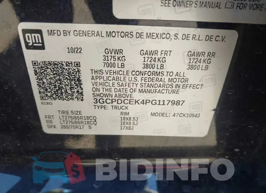 3GCPDCEK4PG117987 Photo# 9