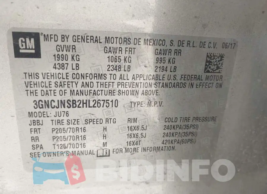 3GNCJNSB2HL267510 Photo# 9