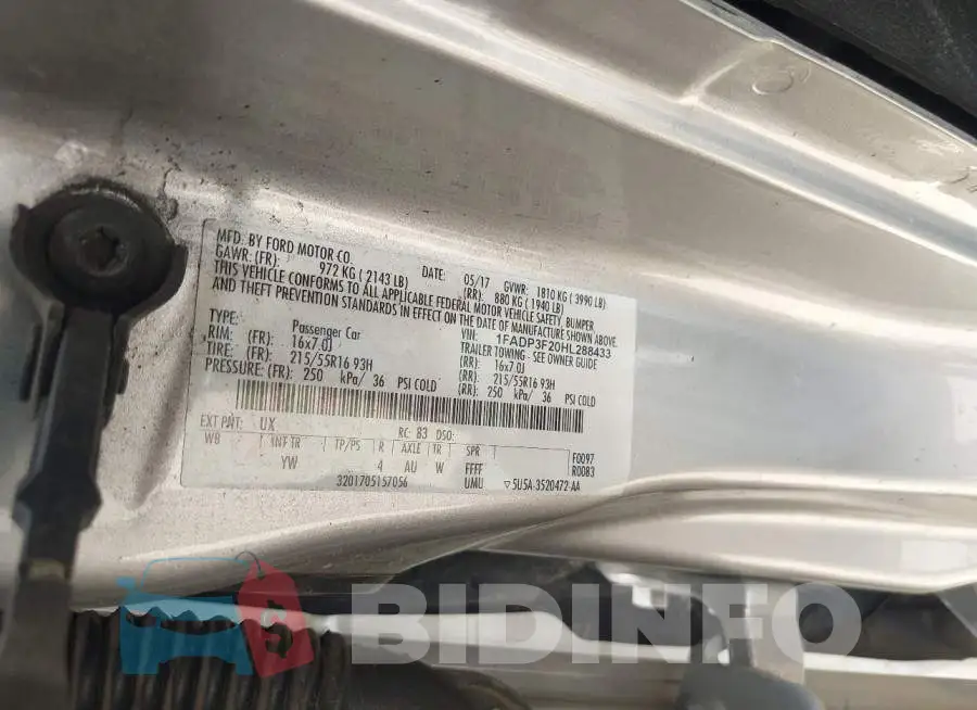 1FADP3F20HL288433 Photo# 9