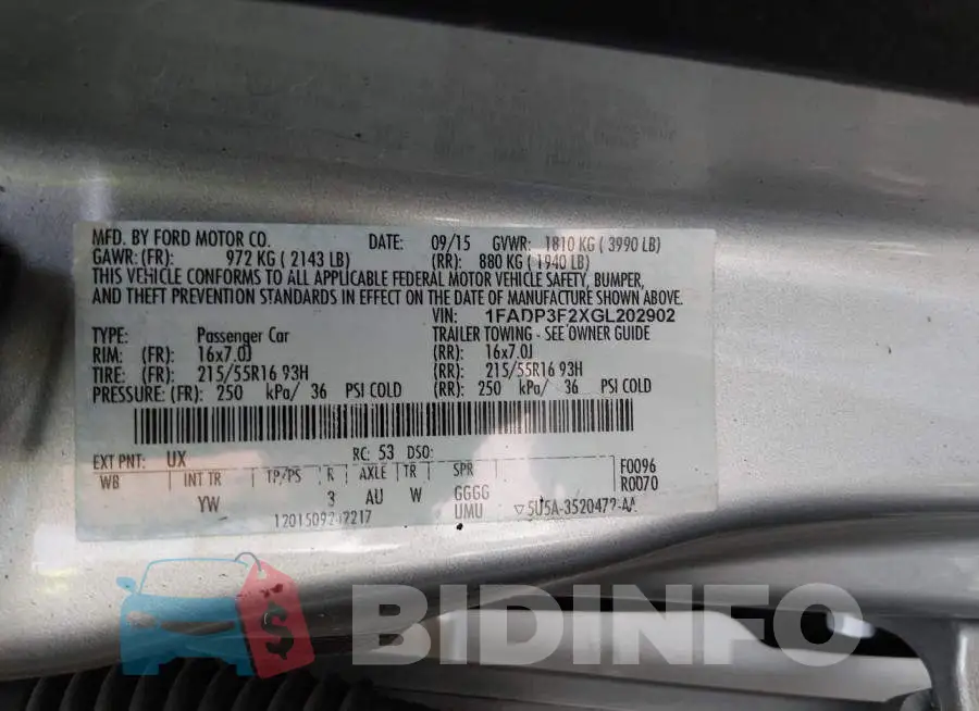 1FADP3F2XGL202902 Photo# 9