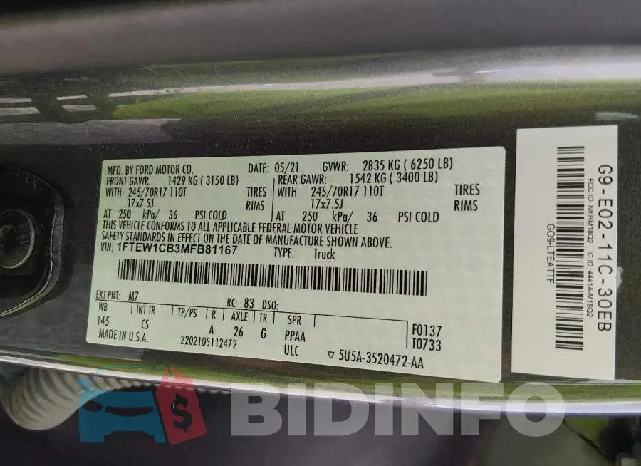 1FTEW1CB3MFB81167 Photo# 9