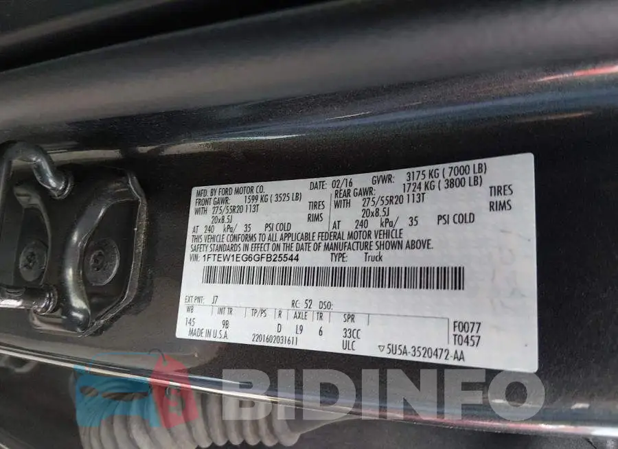 1FTEW1EG6GFB25544 Photo# 9