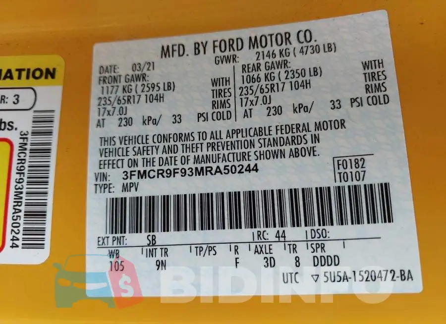 3FMCR9F93MRA50244 Photo# 9