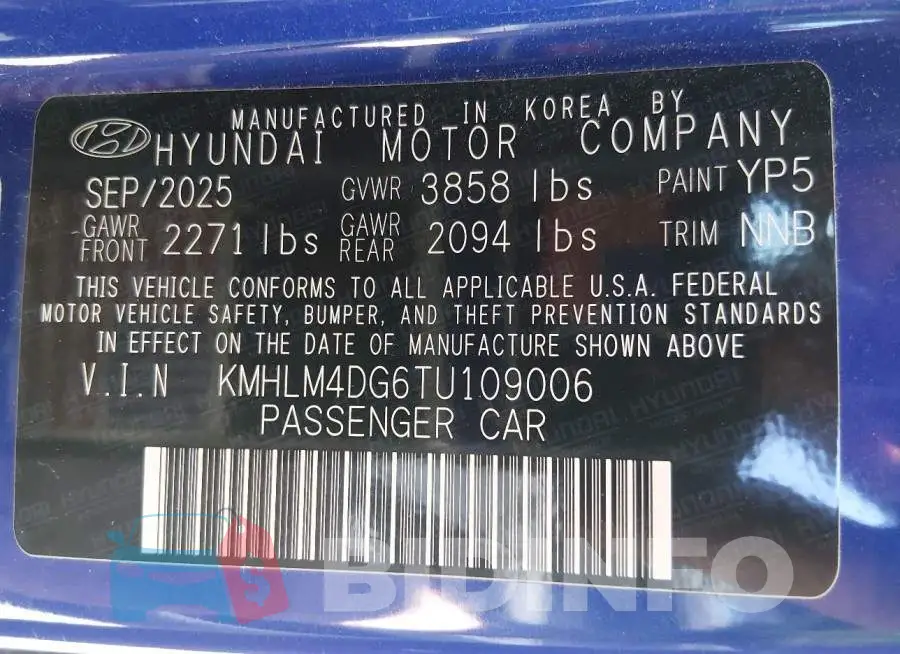 KMHLM4DG6TU109006 Photo# 9