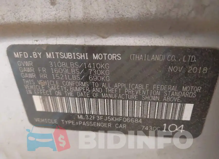 ML32F3FJ5KHF06684 Photo# 9