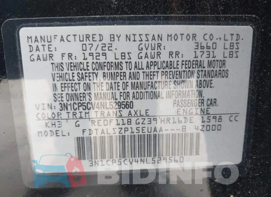 3N1CP5CV4NL529560 Photo# 9