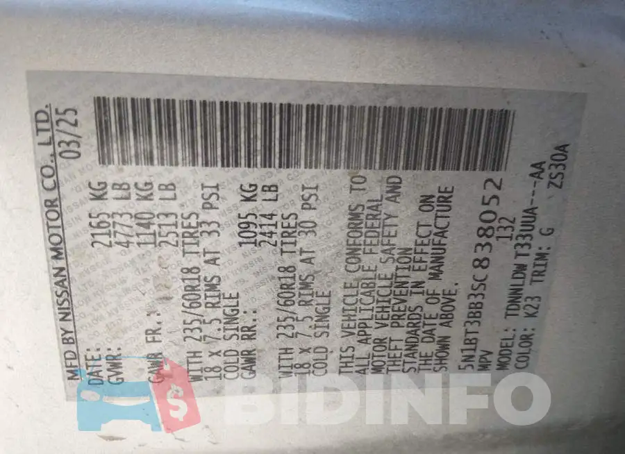 5N1BT3BB3SC838052 Photo# 6