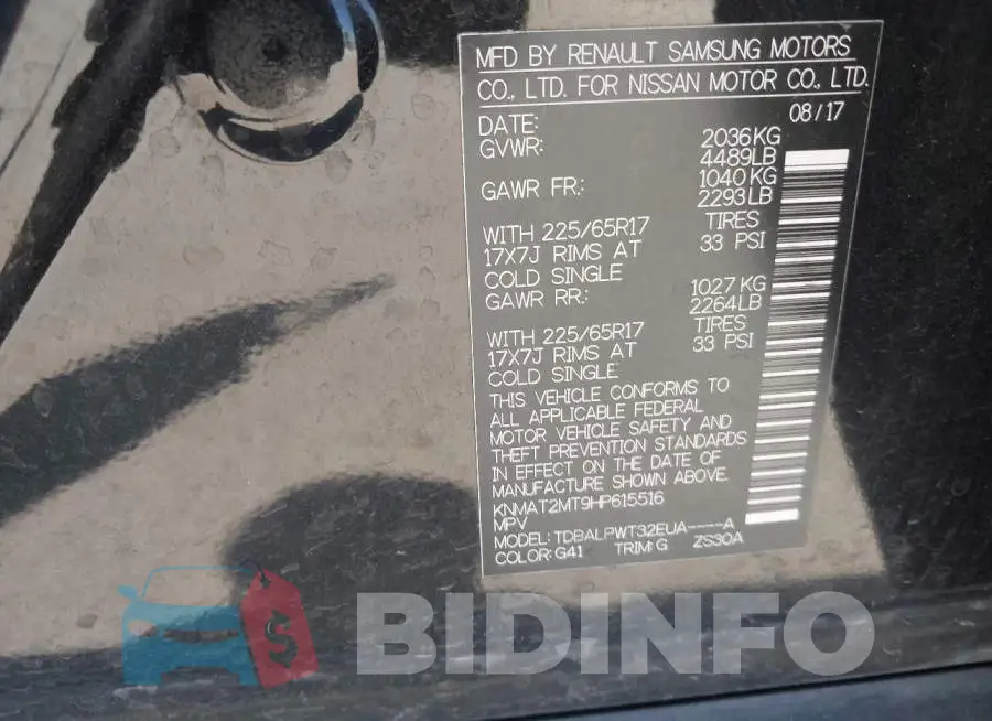 KNMAT2MT9HP615516 Photo# 9