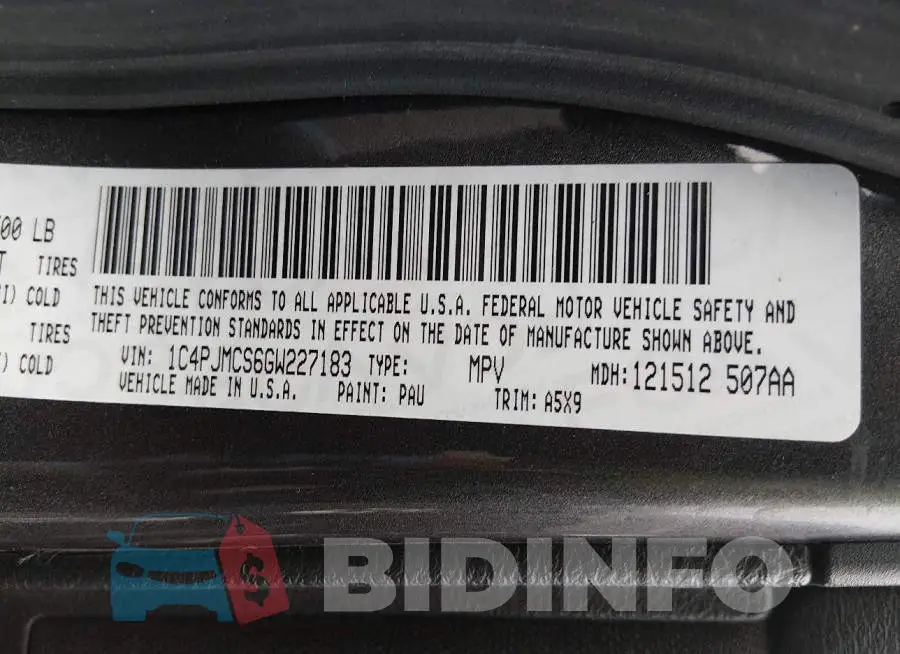 1C4PJMCS6GW227183 Photo# 9