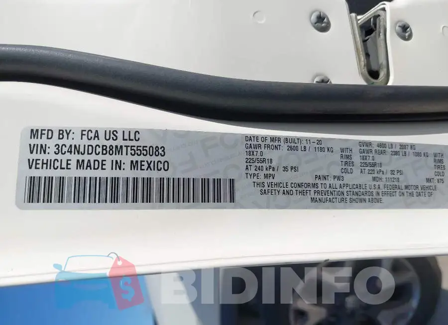 3C4NJDCB8MT555083 Photo# 9