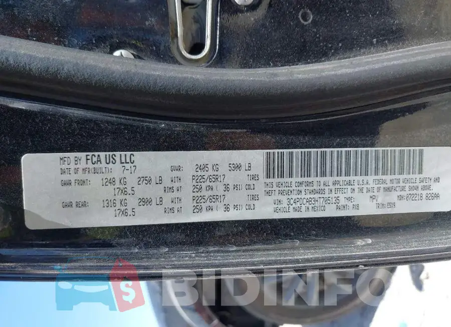 3C4PDCAB3HT705135 Photo# 9