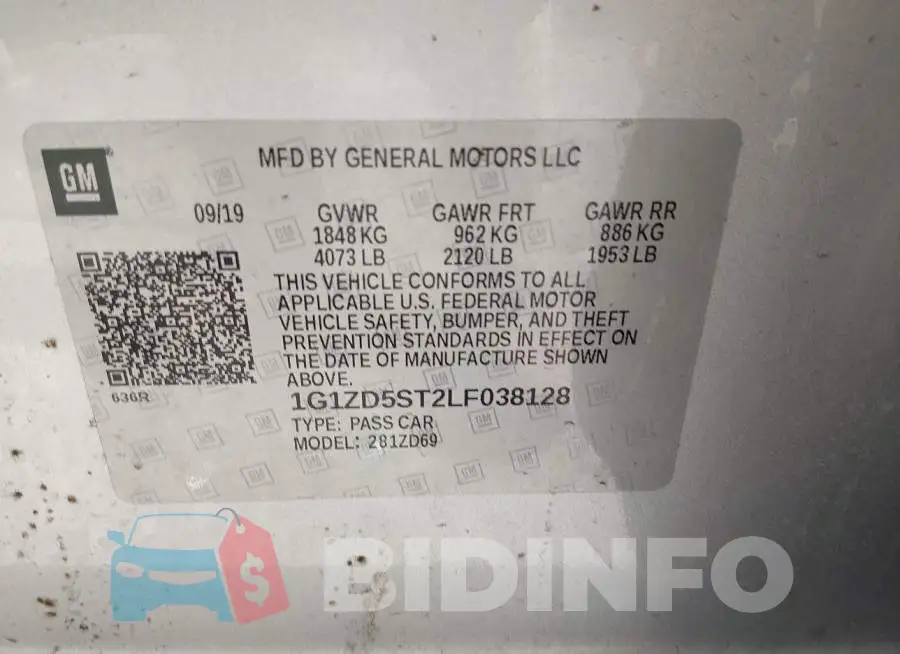 1G1ZD5ST2LF038128 Photo# 9