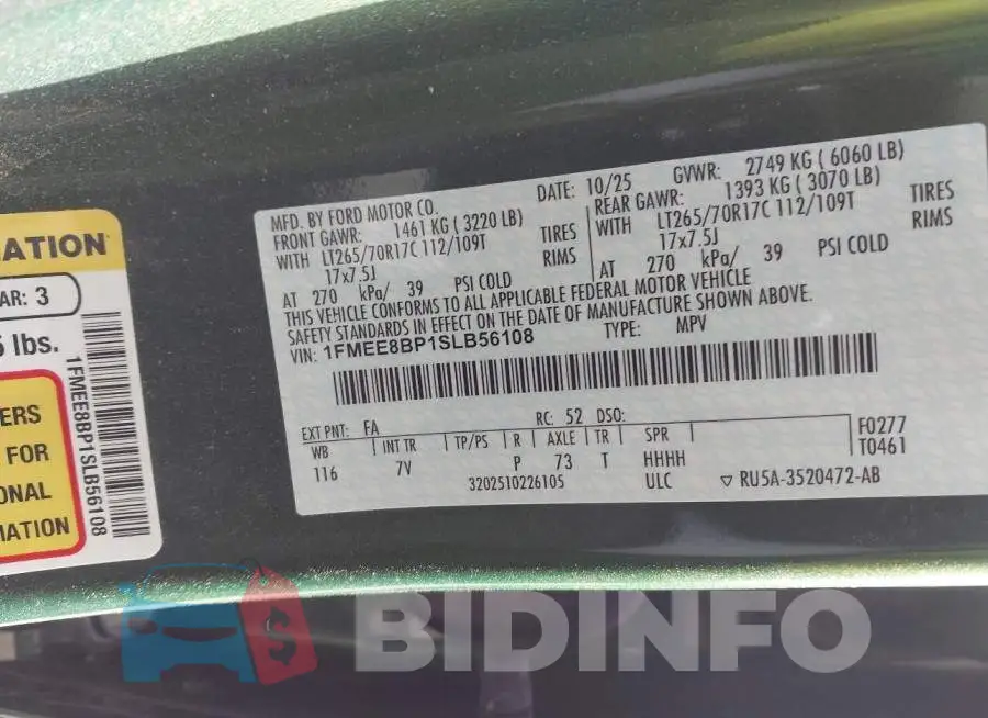 1FMEE8BP1SLB56108 Photo# 9