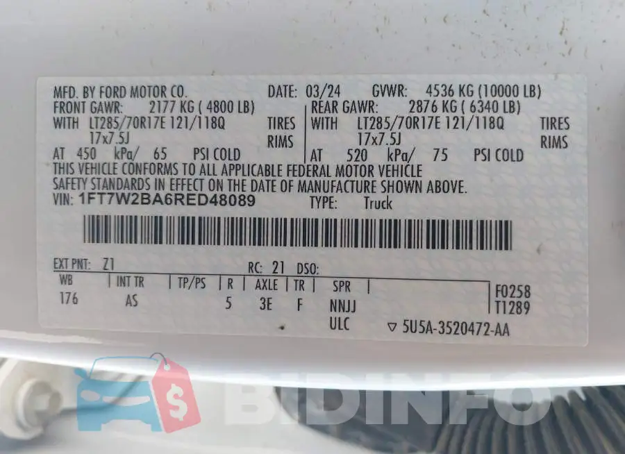 1FT7W2BA6RED48089 Photo# 9