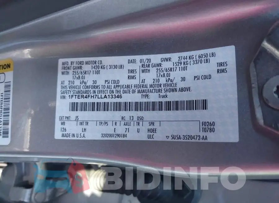 1FTER4FH7LLA13346 Photo# 9