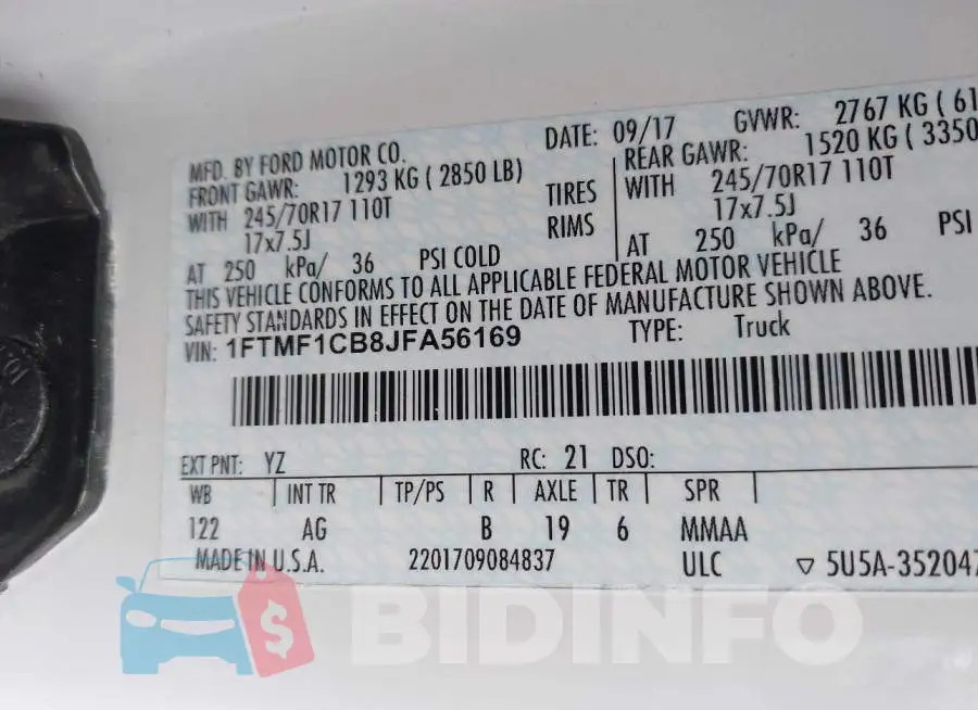 1FTMF1CB8JFA56169 Photo# 9
