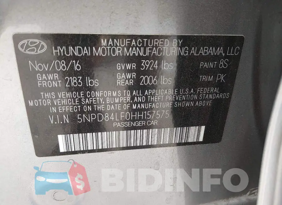 5NPD84LF0HH157575 Photo# 9