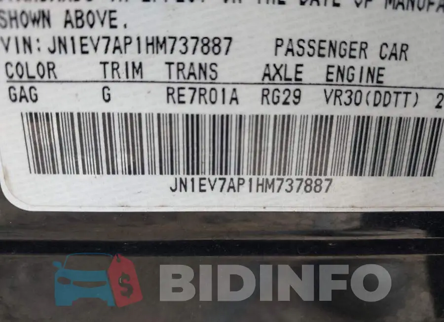 JN1EV7AP1HM737887 Photo# 9