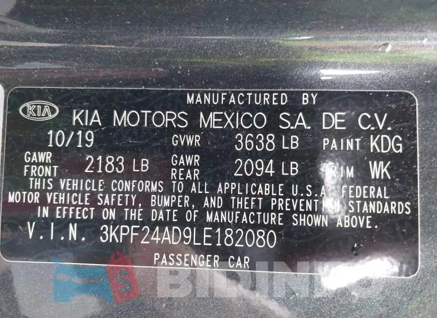 3KPF24AD9LE182080 Photo# 9