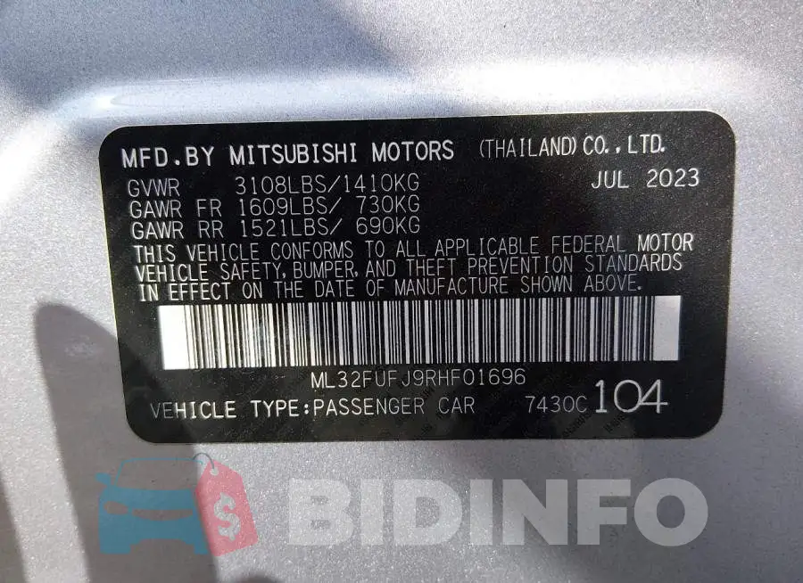 ML32FUFJ9RHF01696 Photo# 9
