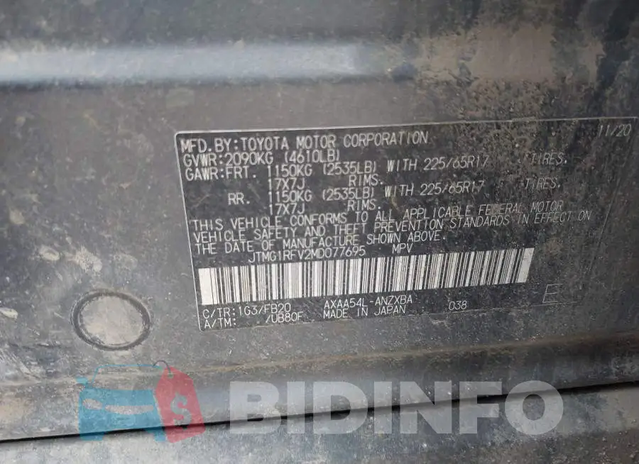 JTMG1RFV2MD077695 Photo# 9