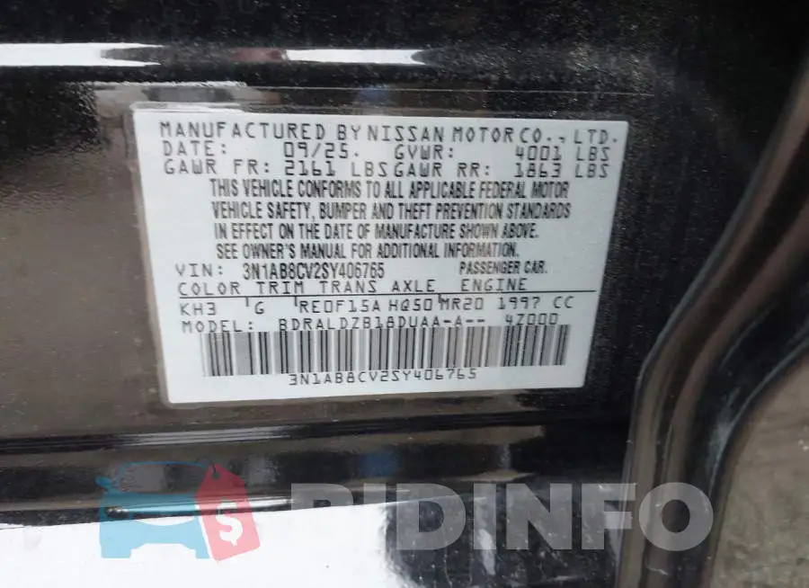 3N1AB8CV2SY406765 Photo# 9
